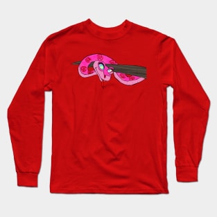 Pink Kaa On Tree Long Sleeve T-Shirt